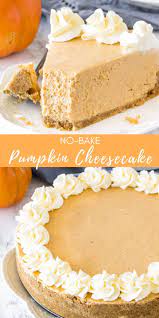 No Bake Pumpkin Cheesecake Recipe Sweet Recipes Desserts Baked Pumpkin Pumpkin Cheesecake