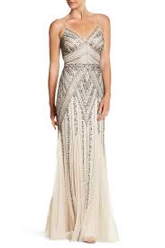 Marina Embellished V Neck Gown Nordstrom Rack In 2020 Beaded Dress Long Pretty Dresses Celebrity Gowns