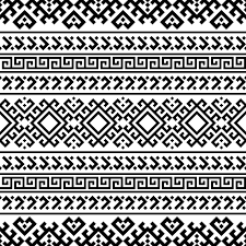 نمط العرقية القبلية في تصميم اللون الأسود والأبيض للخلفية أو الإطار قبيلة العربية ازتك صورة الخلفية للتحميل مجانا