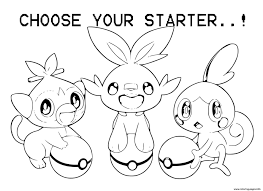Coloring pages tv series coloring pages pokemon advanced coloring page. Grookey Scorbunny Sobble Coloring Pages Printable