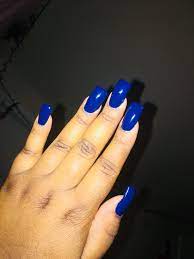 Long Blue Acrylic Nails Cute Blue Nails Simple Nail Designa Cute Easy Nail Designs Cute Simple Nails Simple Nails