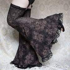 Brown And Black Garter Leggings Festival Clothing Bf50 Black Garter Clothes Denim Accessories