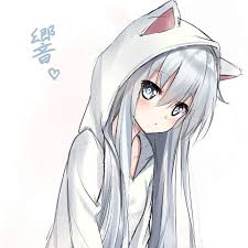 Anime cute wolf 118835 gifs. White Hair Cute Anime Wolf Girl Hairstyle Girls