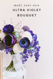 Wedding and valentine s day greeting cards floral design. Make This Easy Ultra Violet Wedding Bouquet For Spring Ruffled