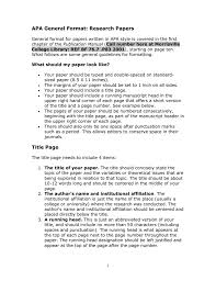 Summary of apa style, formatting, and citations. Apa General Format Research Papers Title Page