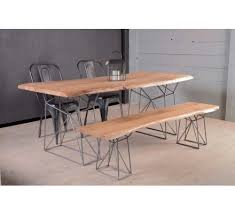 Table de chevet tres basse. Table De Repas Tronc D Arbre Et Pieds Metal Gris Zen 7486