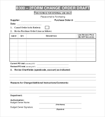 Work order forms give an itemized list of materials and labor needed to complete a project. 11 Change Order Templates Forms Word Excel Fomats