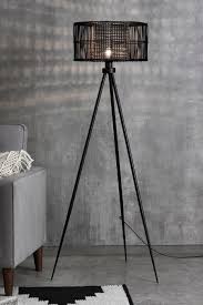 Next Kai Rattan Tripod Floor Lamp Black In 2020 Floor Lamps Uk Rattan Floor Lamp Tripod Floor Lamps
