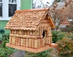 Bird Stoppers For Roof Tiles Custom Made Bird House Using Repurposed Wine Corks And Reclaimed Wood Original Unique Hanging Birdhouse Fun Whimsical Birdhouse Wine Cork Birdhouse Bird Houses Bird Houses Diy