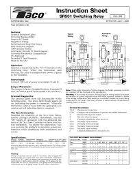 Class 8502 type pf, pg or pj contactor w/ class 9065 type tf, tg. Sr501 In Sh 102 169 W Fuses Taco Hvac