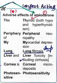 Adrs Of Amiodarone Longest Acting Antiarrythmic The Periphery Of My Lung Liver Cornea Is Photosensitive