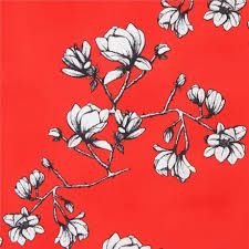 Toile fabric | upholstery, drapery & curtain fabric. Remnant 48 Cm Art Gallery Fabrics Red Magnolia Fabric Toile De Jouy Kawaii Fabric Shop