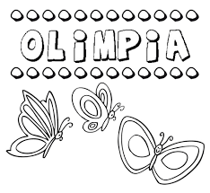 Juegos para reuniones hola amigos aquie les traigo una lista de juegos para reuniones, que tienen por objetivo el de poner en comunicación. Olimpia Dibujos De Los Nombres Para Colorear Pintar E Imprimir