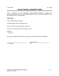 Standby letter of credit (ucp latest version). Child Travel Consent Form Pdf Template Legal Templates