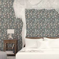 Jugendstil Tapete Granatapfel Baum Nach William Morris Grau Blaue Vlies Tapete Blumen Natur Elegante Wanddeko Fur Kuche Gmm Berlin Com