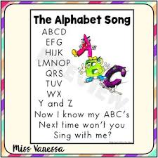 Ariel skelley / getty images an alphabet is made up of the letters of a language, arranged. The Alphabet Song Printable Lyrics By Miss Vanessa Tpt Alphabet Songs Songs Abc Songs