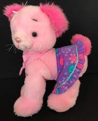 Barbie Doll Pink Cat Plush Fashion Talking Stuffed Animal Toy Mattel 2001 Mattel Barbie Cat Cat Plush Pink Cat