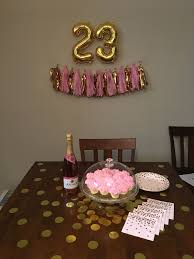 Birthday Decorations For Her At Home 23rd Birthday Decor Pink Gold Beach Birthday Party 23rd Birthday Birthday Ideas For Her