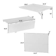 Gymax Wall Mounted Drop Leaf Table Folding Kitchen Dining Table Desk Space Saver White Walmart Com In 2020 Drop Leaf Table Drop Leaf Dining Table Leaf Table