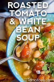 Hearty Roasted Tomato And White Bean Stew Recipe Roasted Tomatoes Quick Easy Meals Bean Stew