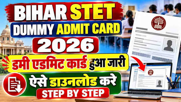 Bihar STET Dummy Admit Card 2026: Download Link & Correction Date