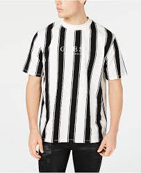 Black And White Striped T Shirt Vertical Main Image Shirt Outfit Men Stylish Mens Outfits Guess Clothing