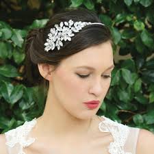 Greta Silver Crystal Marquise Headpiece