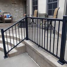 See more ideas about exterior stairs, stairs, exterior stair railing. Weatherables Stanford 36 In H X 96 In W Textured Black Aluminum Stair Railing Kit Cbr B36 A8s The Home Depot