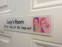 The Perfect Teenager Personalized Door Sign With Any Name Photo Create It With Your Friends Join Us On Facebook Bedroom Door Signs Kids Door Signs Door Signs