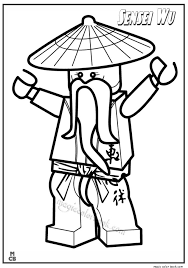 Dangerous four ninja on a mission. Coloring Book Pages Printable Sensei Wu