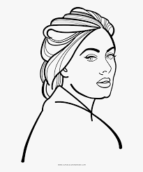 Head with hair of girl. Adele Coloring Page Face Coloring Page Transparent Hd Png Download Transparent Png Image Pngitem