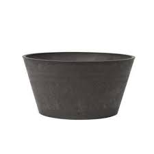 Sleek 10 In X 5 In Dark Charcoal Psw Bulb Pan Pot Arcadia Garden Planter Pots Bulb