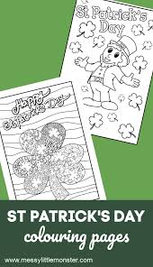 284 5 fun treats to make and eat for st. St Patricks Day Colouring Pages Messy Little Monster