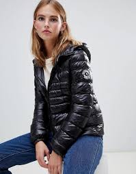 Brave Soul Parka Jacket With Faux Fur Trim Hood Brave Soul Everett Padded Coat With Hood In Shine Finish Asos Puffer Jacket Women Padded Coat Hooded Jacket