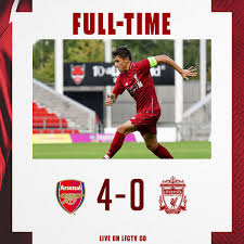 Mohamed salah scores one and provides two assists as liverpool get their premier league title bid off to a winning start with victory at newly promoted norwich city. Liverpool Fc On Twitter Arsenal Score Another Goal Late On A Disappointing Night For Lfcu23s
