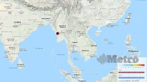 Gempa bumi myanmar 2011 adalah gempa berkekuatan 6,8 sr pada tanggal 24 maret yang pusatnya di sebelah timur negara bagian shan di myanmar dengan kedalaman hiposenter 10 km. Gempa Bumi Gegar Myanmar