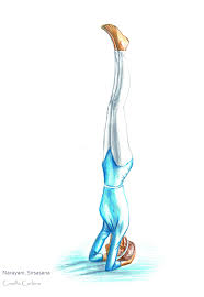 Narayani Headstand Sirsasana Yoga Drawing Yoga Art Drawings