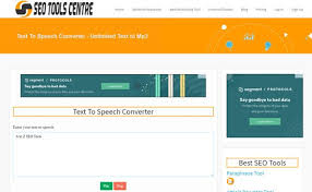 You can register an account to get more quota allowances or use our new free feature speech synthesis reader without any limitation. Text To Speech Converter Unlimited Text To Mp3 Seotoolscentre