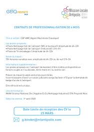Voir la fiche du centre de formation en cliquant sur la ville qui vous. Fiche Contrat Pro Aeroport Geiq Proprete Fichier Pdf