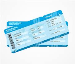 Not very realistic but does include the airline's logo. Airline Tickets Template Design Vector 02 Free Download