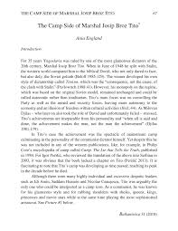 PDF) THE CAMP SIDE OF MARSHAL JOSIP BROZ TITO The Camp Side of Marshal  Josip Broz Tito *