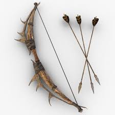 Fantasy Bow And Arrow 3d Model Max Obj 3ds Fbx C4d Cgtrader Com Bows Arrow Archery Bows