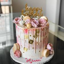 See more ideas about pastel party, pastel birthday, party. Pastel Toned Birthday Cake Decorated With Edible Gold Handmade Macaroons And Gold Dust R Cakedecorating
