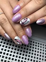 Rarjsm holographic nail polish gorgeous glossy holographic soak off 1pcs 7.5ml light purple nail polish led lamp required for nail art design 0.25 fl oz (pack of 1) 4.6 out of 5 stars 792 40 Flowers Nails Designs For Spring And Summer Flymeso Blog