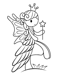 Free printable tooth fairy coloring pages are a fun way for kids of all ages to develop creativity, focus, motor skills and color recognition. Printable Pretty Fairy Coloring Page