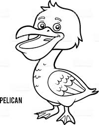 This adorable printable pelican coloring page inspires us to create a diy pelican puppet out of clothespins which they can play with it afterwards. Coloring Book Pelican Stock Illustration Download Image Now Istock