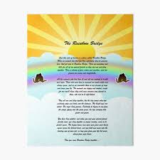 It's monday and time to light a free memorial candle for your beloved pet. The Rainbow Bridge Pet Poem Art Board Print By Delights Redbubble