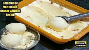 Learn how to make ice cream without cream or an ice cream maker. Homemade Vanilla Ice Cream Without Cream Just Make With Milk Only à¤µà¤¨ à¤² Homemade Vanilla Ice Cream Vanilla Recipes Ice Cream