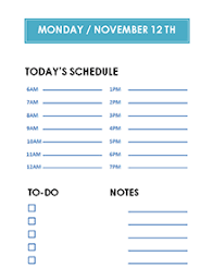 A food journal for whatever your needs. Printable Daily Planner Template Calendarlabs
