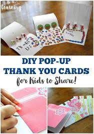 (via elizabeth anne designs) view in gallery. Easy Diy Pop Up Thank You Cards For Kids To Make Thank You Cards From Kids Easy Crafts For Kids Craft Activities For Kids